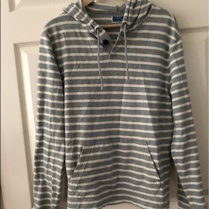 Jcrew gray and white hoodie long sleeve T-shirt